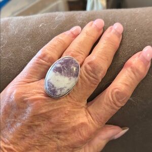 Lavender Stone Silver Ring